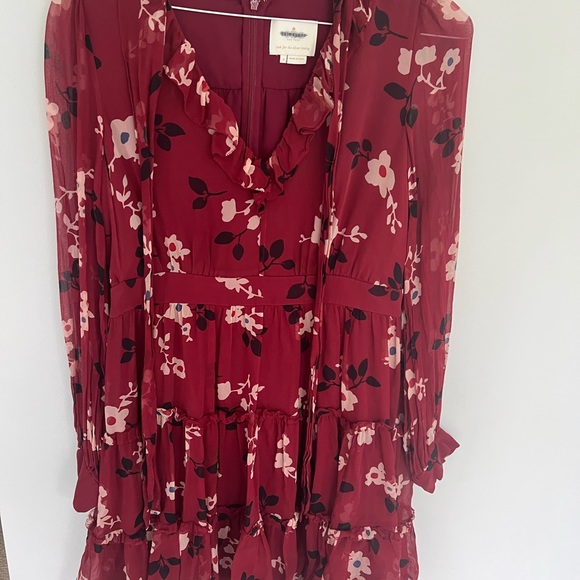 Burgundy Kate Spade mini dress, size 8 - Picture 2 of 4